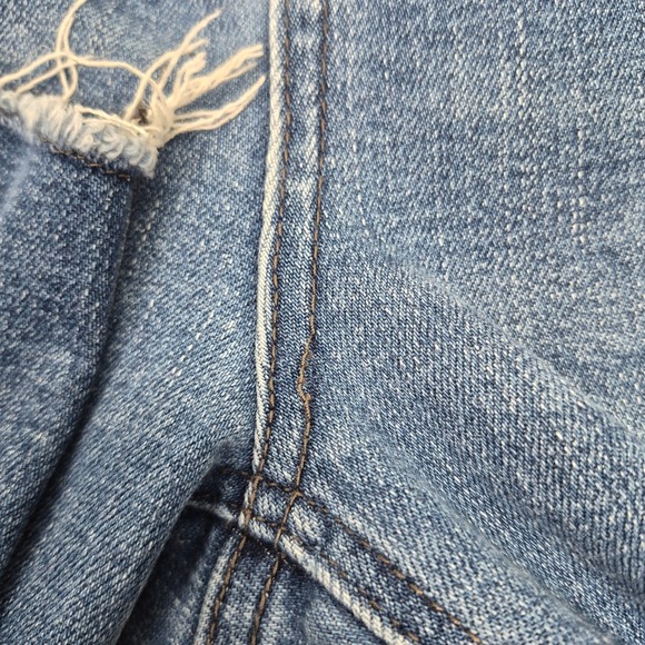 Flying Monkey 25 High Rise Straight Leg Distressed Raw Hem Jeans F4386 Stretch - Picture 5 of 8